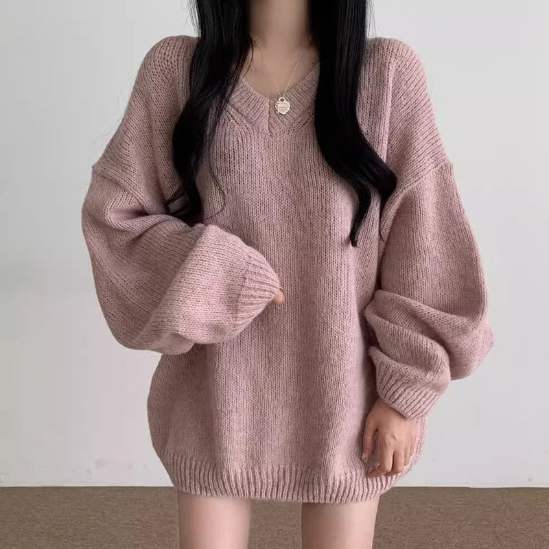 Elegant Cozy Knitwear Women's Loose Fit Sweater