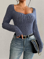 Elegant Casual Woman T-Shirt Fashion Loose T-Shirt Woman Temperament Long sleeve T-Shirt Holiday Weekend