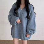 Elegant Cozy Knitwear Women's Loose Fit Sweater