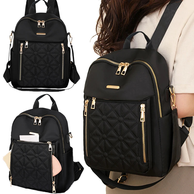 New fashion nylon fabric backpack women's backpack travel bag