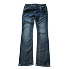 Embroidered Wing Pocket Boot Cut Jeans