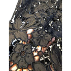 Summer New Heavy Embroidery Rhinestone Denim Patchwork Hook Flower Hollow Lace Straight Leg Wide Leg Pants Casual High Waist ...