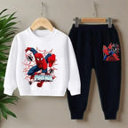 Cozy Cartoon Crewneck Tracksuit for Kids