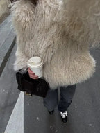 Cozy Faux Fur Cropped Coat for Effortless Winter Style