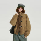 Vintage Faux Shearling Jacket - Cozy Winter Elegance