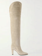 Chic Suede Knee-High Boots for Winter Elegance