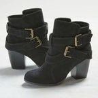 Versatile Winter Ankle Boots with Buckle Detail