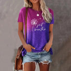 Chic Heart Print Oversized T-Shirt for Women