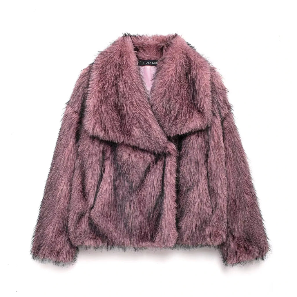Elegant Faux Fur Women's Jacket - Cozy & Stylish