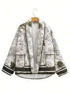 Elegant Quilted Jacket with Pockets - Women's Fashion