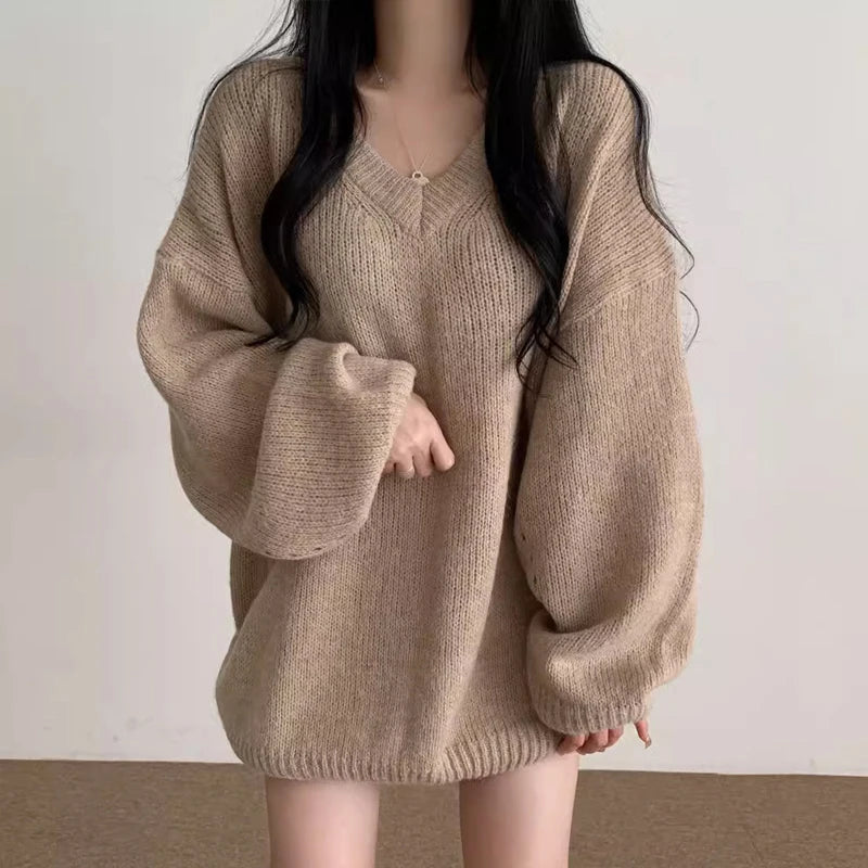 Elegant Cozy Knitwear Women's Loose Fit Sweater