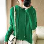 Elegant Hooded Knit Sweater for Women - Autumn/Winter Essential