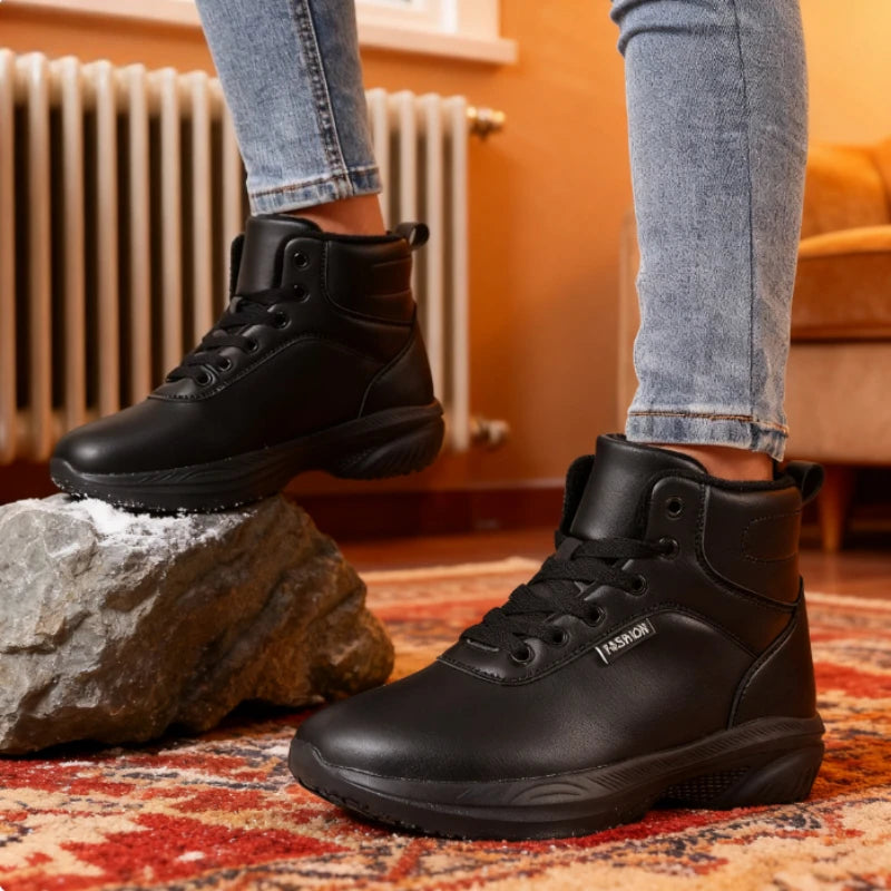 Women's Wide Toe Barefoot Snow Boots Waterproof Minimalist Comfort Sneakers Multi Functional Warm Women's Tennis Shoes 2025 New