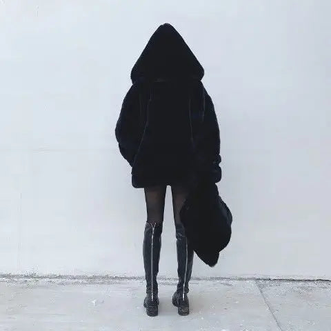 Luxurious Faux Fur Hooded Coat for Women