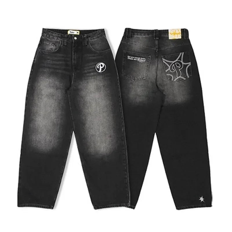 Embroidered Wing Pocket Boot Cut Jeans