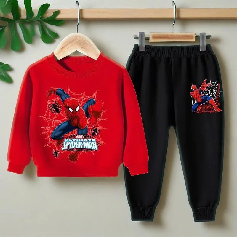 Cozy Cartoon Crewneck Tracksuit for Kids