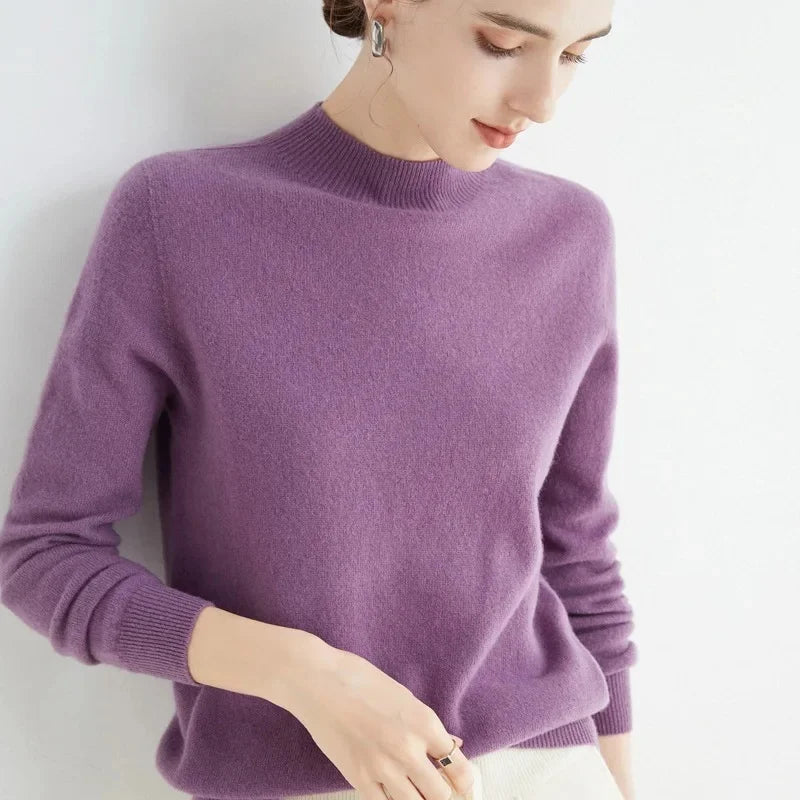 Elegant Women's Woolen Sweater - Warmth & Style