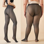 2025 120kg quente inverno collants plus size sexy meia-calça feminina meias falsas efeito de pele grosso translúcido collants leggings