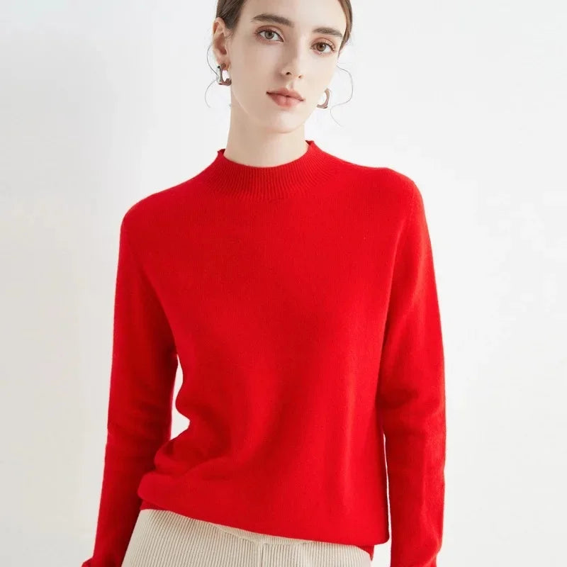 Elegant Women's Woolen Sweater - Warmth & Style