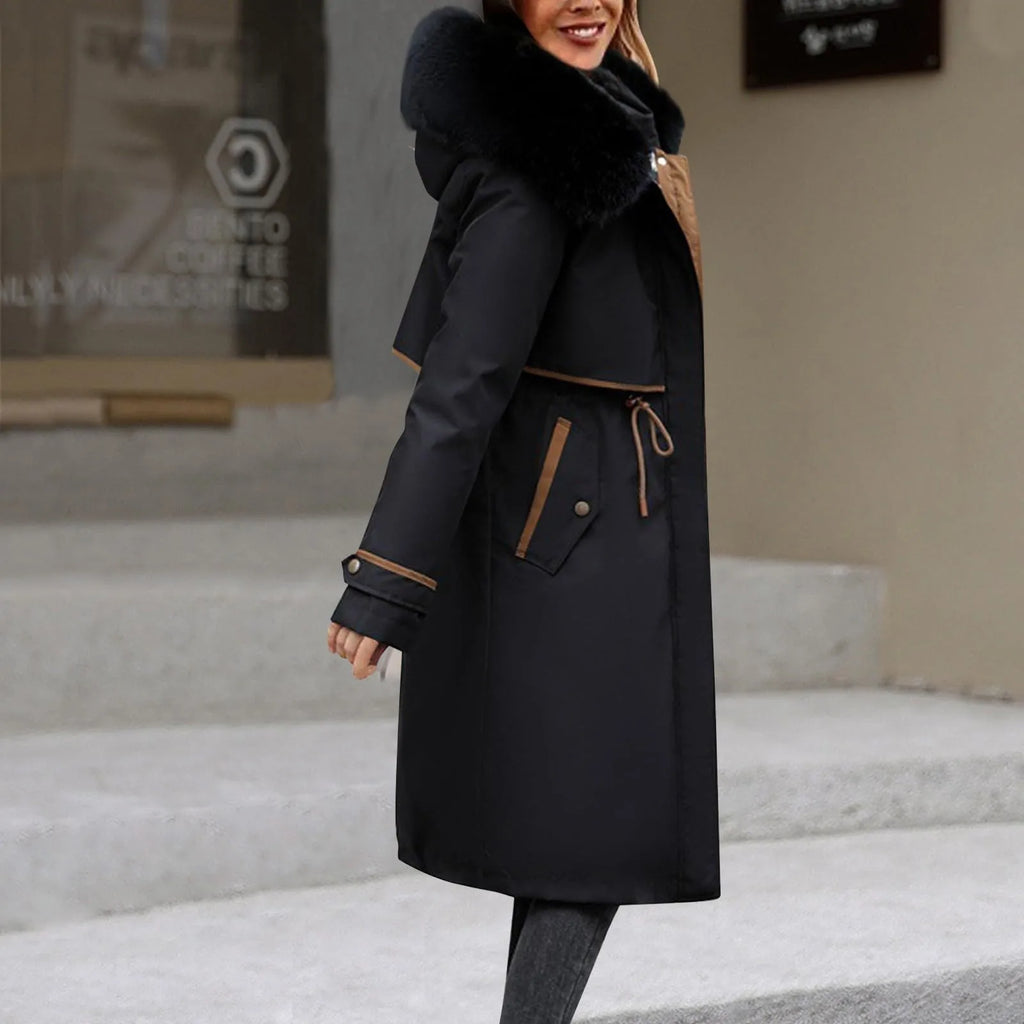 Elegant Women's Winter Cotton Parka with Hood