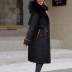 Elegant Women's Winter Cotton Parka with Hood