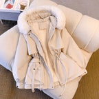 Elegant Women's Hooded Cotton-Padded Parka