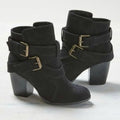 Versatile Winter Ankle Boots with Buckle Detail