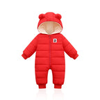 Cute Baby Boys Snowsuit New Born baby girls Winter Coat Toddler Clothes Hooded Zip Jumpsuit Baby bunting winter winter baby boy