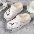 Winter cute women  Slippers Warm Cotton Shoes Casual Slides EVA Plush Shoes Comfortable Light Slippers Indoor Shoes For Couple