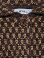 2025 New Autumn Brown Long Sleeve Knitted Cardigans Women Elegant Lapel Single Breasted Loose Sweater Coat Knitwear Korean Style