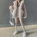 Luxurious Faux Fur Hooded Coat for Women