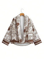 Elegant Quilted Jacket with Pockets - Women's Fashion