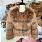 Elegant Faux Fur Coat - Luxurious Winter Warmth