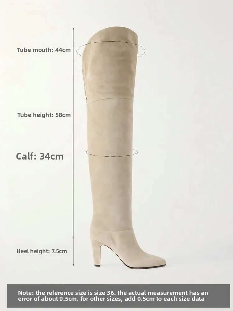 Chic Suede Knee-High Boots for Winter Elegance