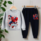 Cozy Cartoon Crewneck Tracksuit for Kids