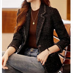 Spring Autumn Casual Blazer Jacket Women New Fashion Temperament Slim Ladies Coat Tops Single breasted Elegant Female Blazers