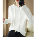Elegant Hooded Knit Sweater for Women - Autumn/Winter Essential
