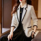 Spring Autumn Casual Blazer Jacket Women New Fashion Temperament Slim Ladies Coat Tops Single breasted Elegant Female Blazers