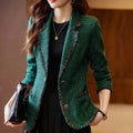 Spring Autumn Casual Blazer Jacket Women New Fashion Temperament Slim Ladies Coat Tops Single breasted Elegant Female Blazers
