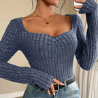 Elegant Casual Woman T-Shirt Fashion Loose T-Shirt Woman Temperament Long sleeve T-Shirt Holiday Weekend