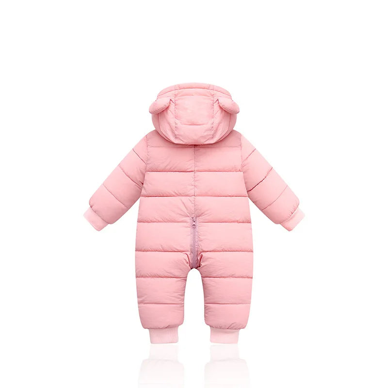 Cute Baby Boys Snowsuit New Born baby girls Winter Coat Toddler Clothes Hooded Zip Jumpsuit Baby bunting winter winter baby boy