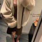 2025 Autumn And Winter New Environmentally Friendly Faux Mink Fur Coat, Women's Socialite Style Loose Fit fashionable coat