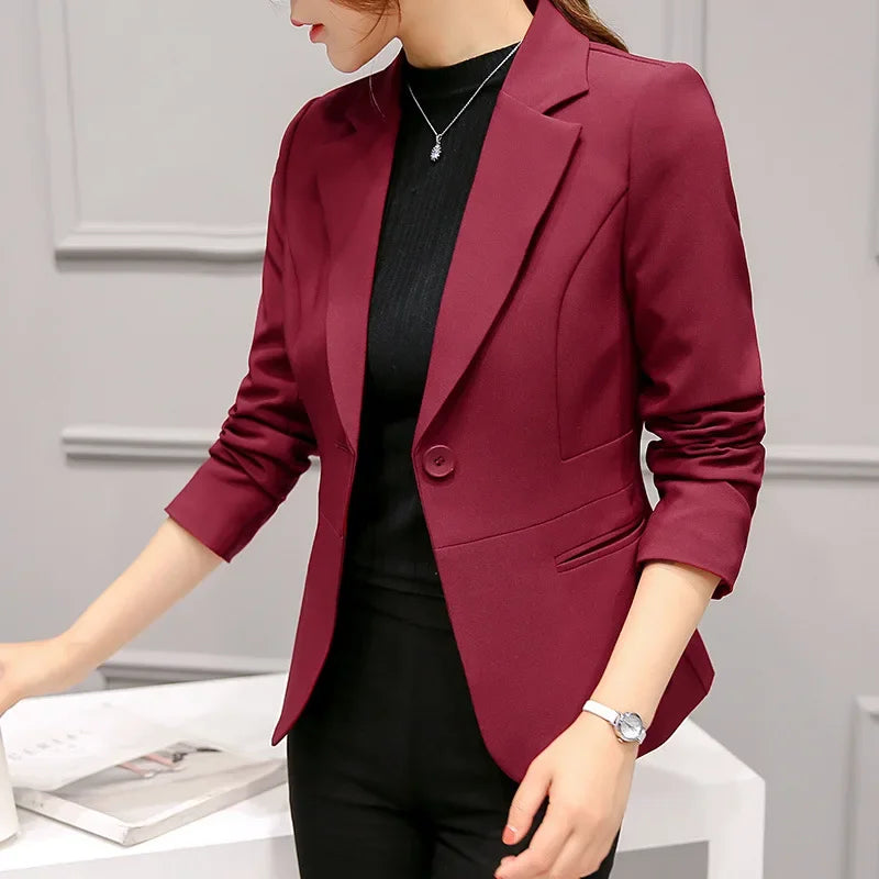 Elegant Minimalist Women's Blazer - Slim Fit