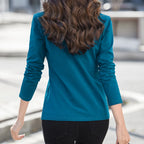 European Station Long sleeved T-shirt Women's Spring/Summer New High end Fashion British Polo Collar Plaid Casual Large Top