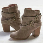 Versatile Winter Ankle Boots with Buckle Detail