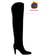 Chic Suede Knee-High Boots for Winter Elegance
