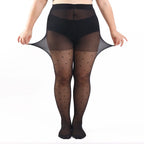 XL 2XL 3XL 4XL Meia-calça de tamanho grande anti-gancho resistente a rasgos super elástica ponto mágico meia-calça sem costura plus size nylons senhora