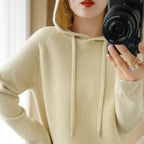 Elegant Hooded Knit Sweater for Women - Autumn/Winter Essential