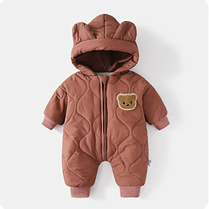 Cozy Bear Hug: Winter Baby Romper