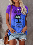 Chic Heart Print Oversized T-Shirt for Women
